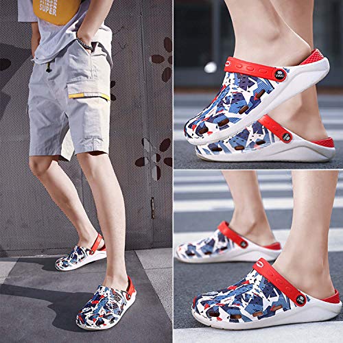 Zuecos de jardín para Hombres Mujeres Ligeros sin Cordones Transpirables Zapatos de Playa Sandalias Deportivas Chanclas Cocina Patio de Playa Piscina Ducha Verano Interiores Exteriores Zapatillas