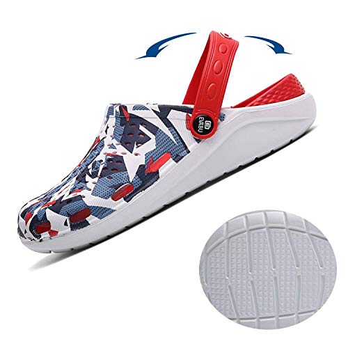 Zuecos de jardín para Hombres Mujeres Ligeros sin Cordones Transpirables Zapatos de Playa Sandalias Deportivas Chanclas Cocina Patio de Playa Piscina Ducha Verano Interiores Exteriores Zapatillas