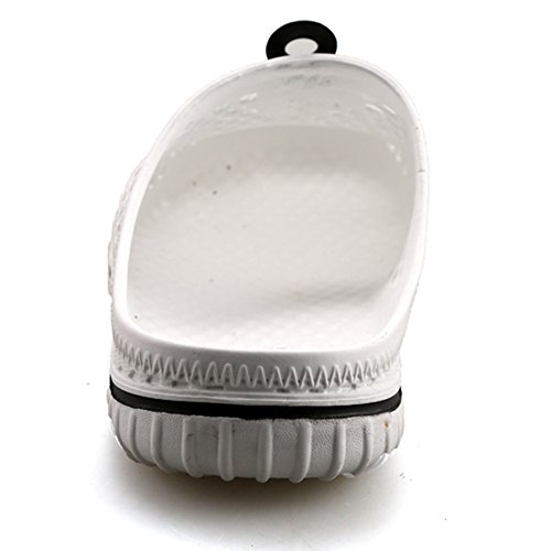 Zuecos de Verano para Mujer Hombre Antideslizante Respirable Zapatillas de Playa Blanco 39