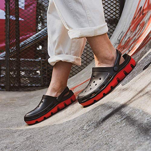 Zuecos Hombre Mujer Goma Ligero Zapatillas Cómodo Piscina Verano Clogs Classic da Jardin Respirable 2811 Negro 45