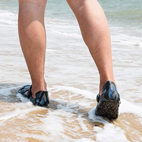 Zuecos Hombre Sanitarios Playa Piscina Verano Sandalias Chanclas Zapatillas de Casa Trabajo Enfermera Zapatos Goma Cocina Ducha Cerrados Camuflaje y Negro-3 42 EU