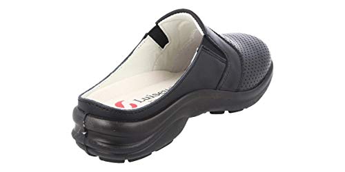 Zuecos Sanitarios Confort para Profesionales LUISETTI Zapato Zueco Línea Blanca 0035Menorca Talla 39 Color Negro