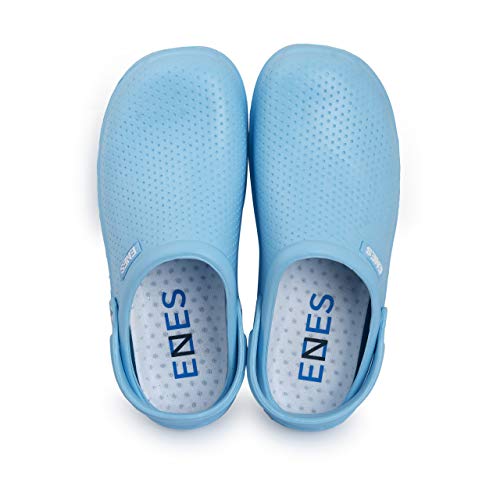 Zuecos Sanitarios Mujer Hombre Enfermera Hospital de Goma, Antideslizantes, Anatómicos, Cómodos, Cerrados (Numeric_38)