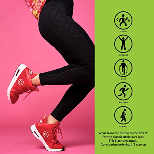 Zumba Air Classic Remix Zapatillas Altas de Mujer Dance Fitness Entrenamiento Sneakers de Moda, Smiley Red, 39 EU