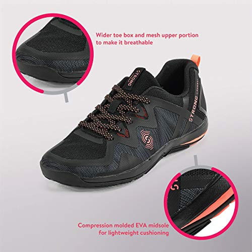 Zumba Footwear Strong by Zumba Fly Fit Athletic Workout Sneakers Cross Trainer Shoes For Women, Mujer, Negro 0, 37.5 EU