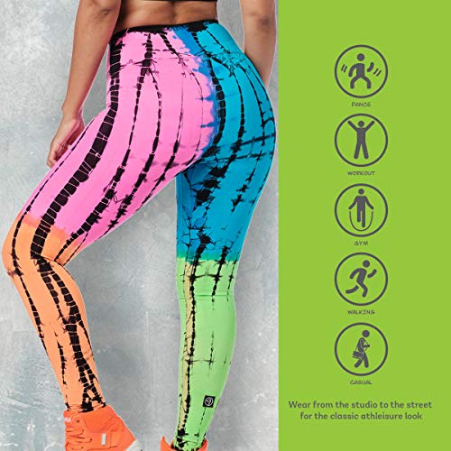 Zumba Leggings de Fitness Cintura Alta Entrenamiento Baile Compresión Pantalones Mujer, Multi A, XL