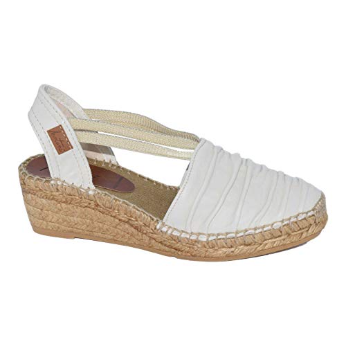 10 G Napa Cruda Hc4 - Alpargata de cuña Baja en Color Crudo