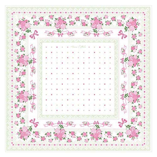 12 pañuelos florales finos - 100% algodón - Modelo « Leslie »