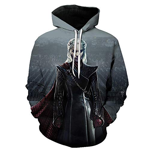 2020 Nuevo Juego De Tronos Direwolf Hombres Sudaderas con Capucha Mujer Sudadera Moda Loog Manga con Capucha Tops Abrigo De Talla Grande S-6Xl-Wnt071_L