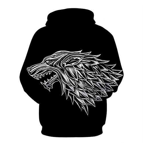 2020 Nuevo Juego De Tronos Direwolf Hombres Sudaderas con Capucha Mujer Sudadera Moda Loog Manga con Capucha Tops Abrigo De Talla Grande S-6Xl-Wnt071_L