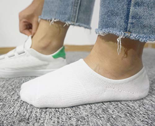 3 o 6 pares de calcetines de algodón de corte bajo para mujer, antideslizantes, no se muestran para zapatos de barco, mocasines