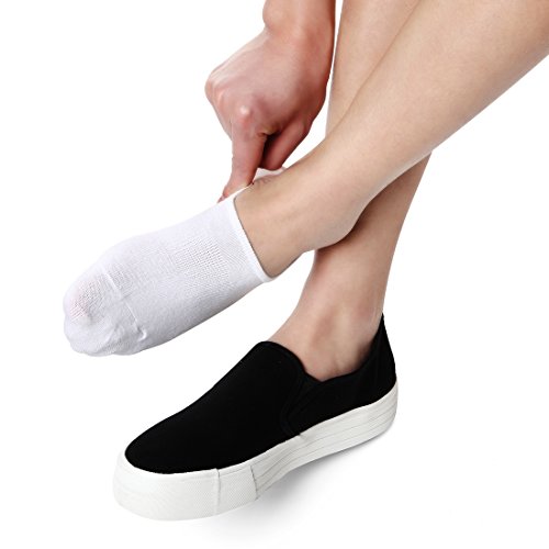 3 o 6 pares de calcetines de algodón de corte bajo para mujer, antideslizantes, no se muestran para zapatos de barco, mocasines