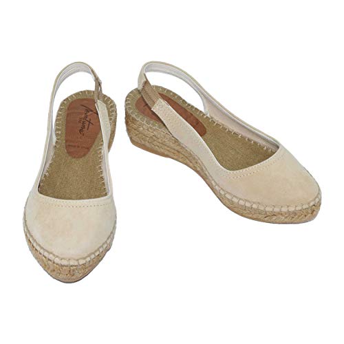 32 C Ante Arena H217 - Alpargata de cuña Baja en Ante Arena