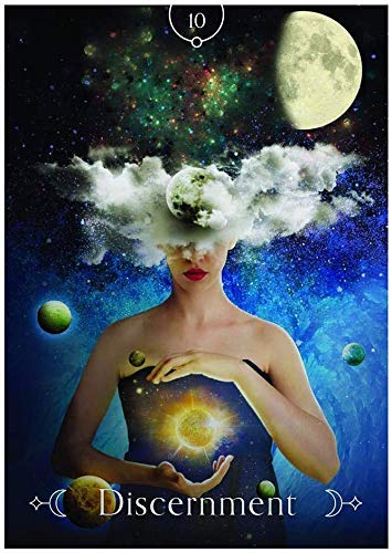 44 Sheets Queen of The Moon Oracle Tarjetas: Juego de Mesa Divination Game Apps Card Fun Tarjetas de Juego para la Fiesta