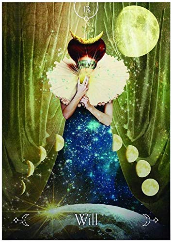44 Sheets Queen of The Moon Oracle Tarjetas: Juego de Mesa Divination Game Apps Card Fun Tarjetas de Juego para la Fiesta