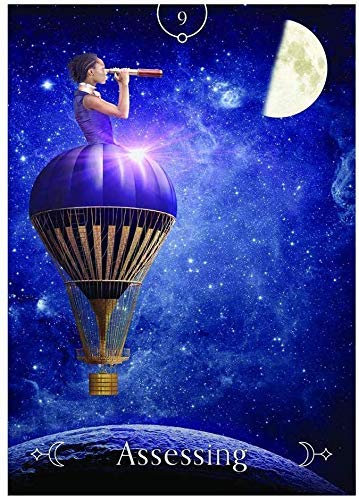 44 Sheets Queen of The Moon Oracle Tarjetas: Juego de Mesa Divination Game Apps Card Fun Tarjetas de Juego para la Fiesta