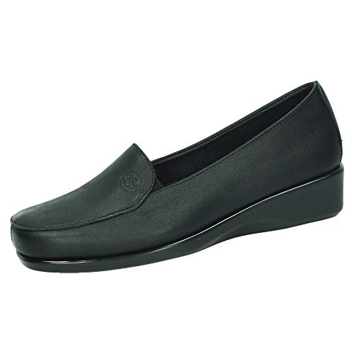 48 HORAS 10301/01 Mocasines Piel 48 HR Mujer Zapatos MOCASÍN Negro 36