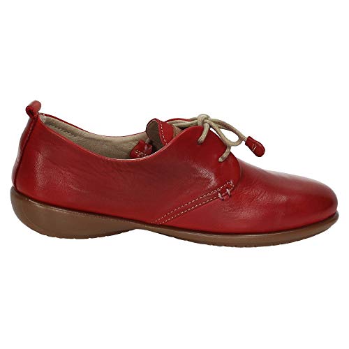 48 HORAS 910102/40 Blucher DE Piel Mujer Zapatos CORDÓN Rojo 36