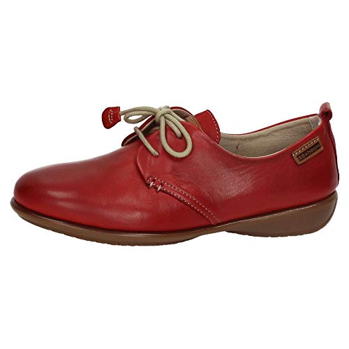 48 HORAS 910102/40 Blucher DE Piel Mujer Zapatos CORDÓN Rojo 36