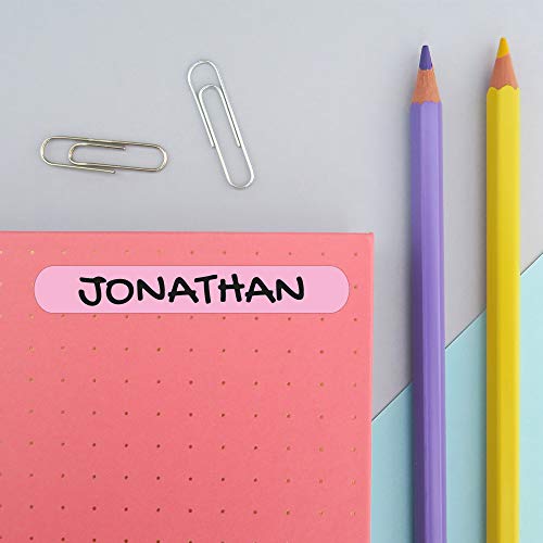 50 Etiquetas Adhesivas Personalizadas para marcar objetos, libros, fiambreras, etc. Medida 6 x 1 cm. Color 9