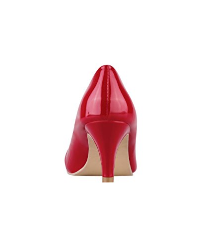 5790-RED-5, KRISP Zapatos Tacón Salón Elegantes Baratos Fiesta, Rojo (5790), 38