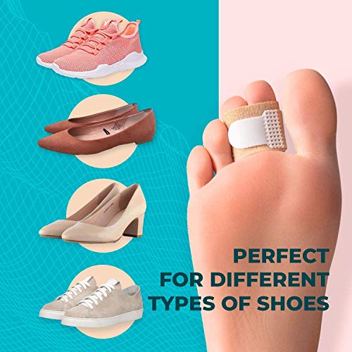 8 udsCorrector de Ferulas Juanetes, Protector Dedos del Pie Martillo para Separador Dedos Pies, Alivio del Dolor Dedos Garra,Vendas separadoras para dedos de pies rotos o martillo
