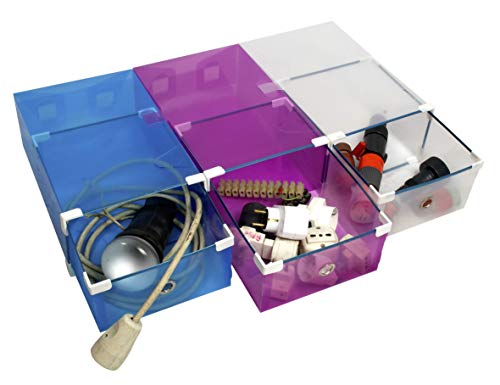 9 Cajas trasparentes de Almacenamiento para Zapatos y Zapatillas apilables, robustas +10% PVC, cajones de plástico MY Box TO Store Zapatero apilable, protección contra el Polvo