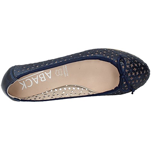 ABACK V16.2130 Zapatos SALÓN Piel Mujer Manoletinas Petroleo 40