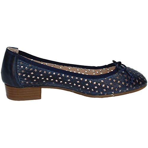 ABACK V16.2130 Zapatos SALÓN Piel Mujer Manoletinas Petroleo 40