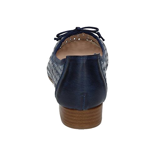 ABACK V16.2130 Zapatos SALÓN Piel Mujer Manoletinas Petroleo 40