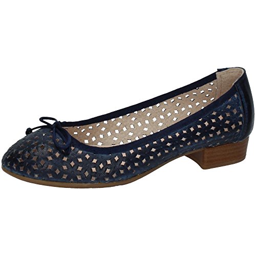 ABACK V16.2130 Zapatos SALÓN Piel Mujer Manoletinas Petroleo 40