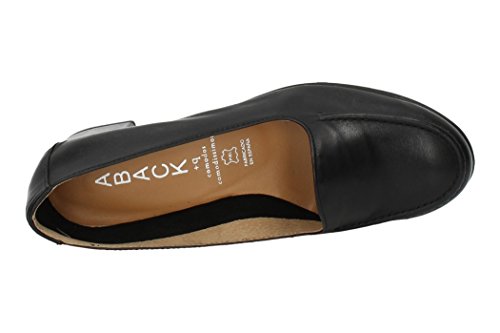 ABACK V17.1630 Mocasines DE Piel Mujer Zapatos MOCASÍN Negro 41