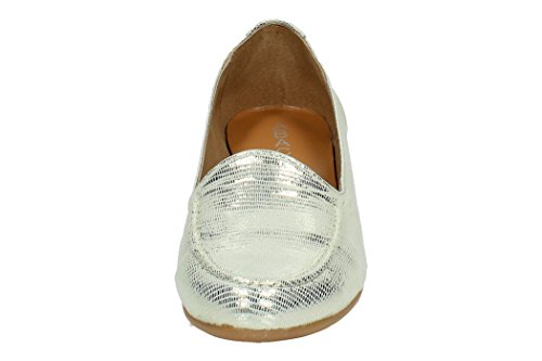 ABACK V17.1630 Zapatos Mocasines Mujer Zapatos MOCASÍN Platino 41
