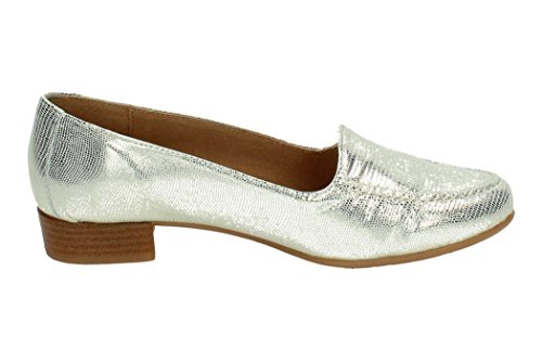 ABACK V17.1630 Zapatos Mocasines Mujer Zapatos MOCASÍN Platino 41