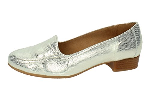 ABACK V17.1630 Zapatos Mocasines Mujer Zapatos MOCASÍN Platino 41