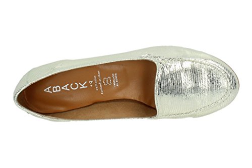 ABACK V17.1630 Zapatos Mocasines Mujer Zapatos MOCASÍN Platino 41