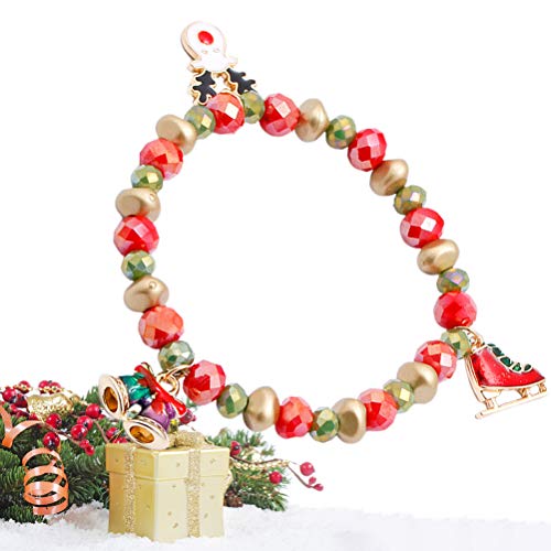 ABOOFAN - Pulsera de aleación con colgante de aleación para niñas y niños (bota, alce de campana)