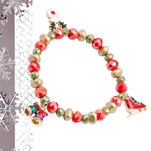 ABOOFAN - Pulsera de aleación con colgante de aleación para niñas y niños (bota, alce de campana)