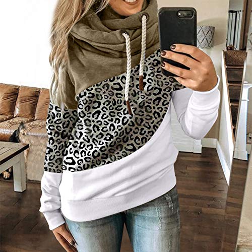 Abrigo De Invierno con Capucha De Las Mujeres Patchwork Chaqueta con Cremallera De Lana Caliente Abrigo De AlgodóN con Capucha Casual Outwear Sudadera con Capucha Deportiva riou