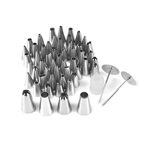 Acero inoxidable cortador de galletas molde decoración de pasteles mold Set 52pcs Icing Pastry Piping Nozzles Sets
