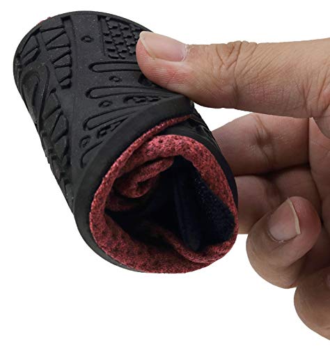 Acfoda - Zapatillas unisex para adultos con cierre de velcro, talla 36-47, color Rojo, talla 38/39 EU
