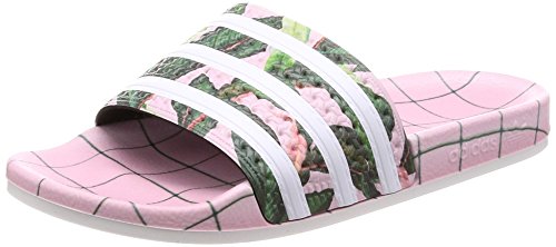 Adidas ADILETTE W Zapatos de playa y piscina Mujer, Rosa (Footwear White/Wonder Pink 0), 35 EU