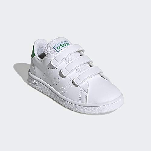 adidas Advantage C, Zapatillas de Tenis Unisex niños, Multicolor Ftwbla Verde Gridos 000, 29 EU