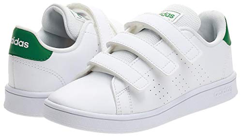 adidas Advantage C, Zapatillas de Tenis Unisex niños, Multicolor Ftwbla Verde Gridos 000, 29 EU