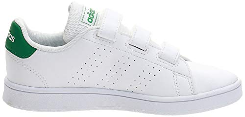 adidas Advantage C, Zapatillas de Tenis Unisex niños, Multicolor Ftwbla Verde Gridos 000, 29 EU