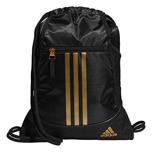 adidas Alliance II Sackpack Bolso, Unisex Adulto, Negro y Dorado, Talla única