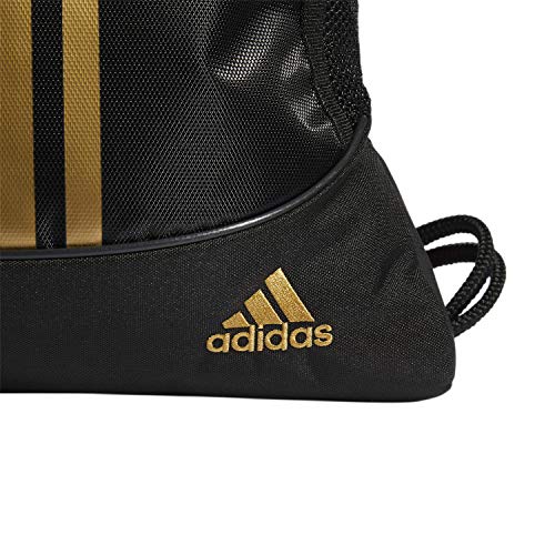 adidas Alliance II Sackpack Bolso, Unisex Adulto, Negro y Dorado, Talla única