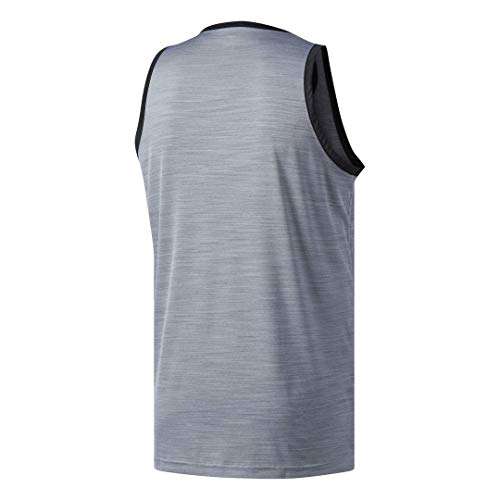 adidas Camiseta sin Mangas para Hombre, Hombre, Camiseta de Tirantes Anchos, F1411BBM352, Gris/Negro, XS