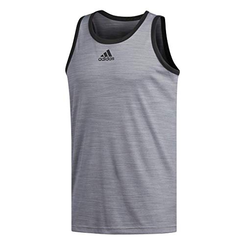 adidas Camiseta sin Mangas para Hombre, Hombre, Camiseta de Tirantes Anchos, F1411BBM352, Gris/Negro, XS