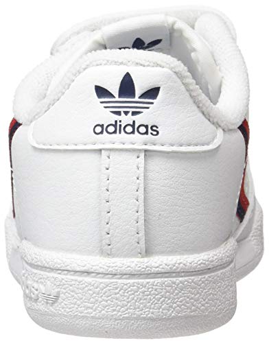 Adidas Continental 80 CF I, Zapatillas de Gimnasio, FTWR White/FTWR White/Scarlet, 24 EU